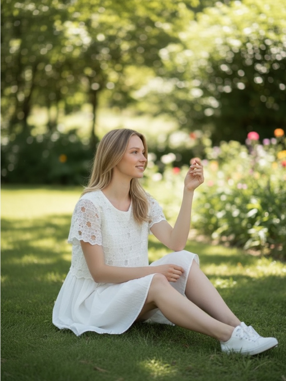 Anthropologie Sunday in Brooklyn White Lace Bodice Short Dress - Picture 2 of 11